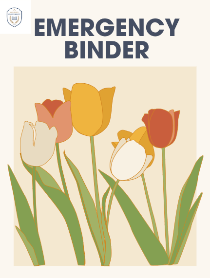 Val Jones University Emergency Binder